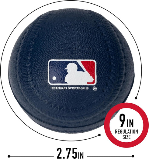 3 Pack MLB Franklin Sports Foam Baseballs - Soft Foam Practice Baseballs for Kids - Perfect for Hitting and Indoor
