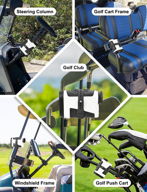 Golf Rangefinder Magnetic Holder Mount Strap for Golf Cart Frame, Adjustable Slim Range Finder