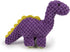 goDog Checkers Just for Me Dinos Bruto Squeaky Plush Dog Toy - Mini, Purple, Chew Guard Technology