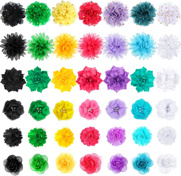 42 Pcs Dog Collar Flowers, Cute Dog Grooming Bows, Accessories for Dog Collar Embellishments and Charms