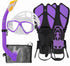 Kids Mask Fins Snorkel Set Snorkeling Packages, with Diving Mask, Snorkel, Adjustable