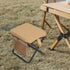 Aymzbd Backpacking Folding Camping Stool with Side Pocket Portable Small Foldable Chair Footrest for Park Hiking Garden