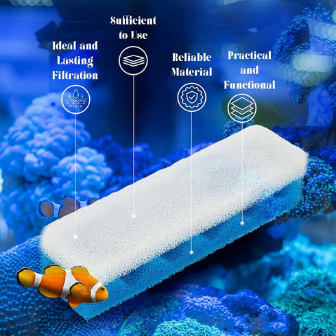 24 406/407 Set, 406/407) Threlaco Pcs Compatible with Fluval Aquarium Filters Sponge Including Foam Pad, Water