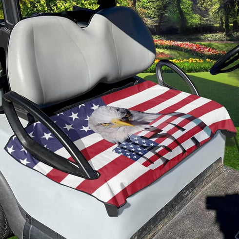 Yewattles Portable Golf Cart Seat Cover, Universal Fit Towel for 2-Seat Club Car