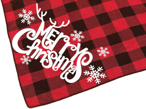 Dog Christmas Bandana Classic Buffalo Plaid Scarf, Triangle Bibs for Small Medium Large Dogs and Cats