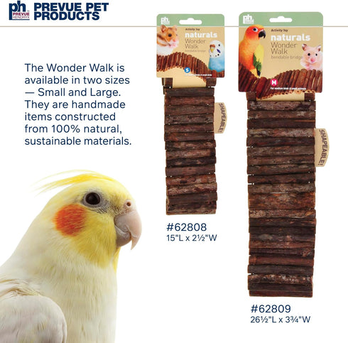 Prevue Pet Toy NAT Wonder Walk Bird Ladder, Large (62809), Brown