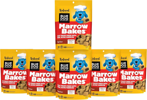 Blue Dog Bakery Natural Dog Treats, Marrow Bakes, Real Bone Marrow, Beef Flavor, 12oz, 6 Count