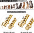 Gold Chain Dog Collar 19mm, 18K Cuban Link with Secure Snap Buckle for Small Medium Pitbull (26")