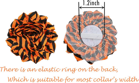 BoomBone Halloween Dog Collar Flowers Accessory,Flower Charms Sliders for Holiday Dog Collars