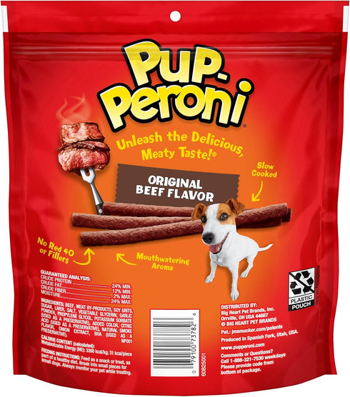 Pup-Peroni Dog Treats, Original Beef Flavor, 8.2 Ounce (Pack of 6), Made with Real Beef