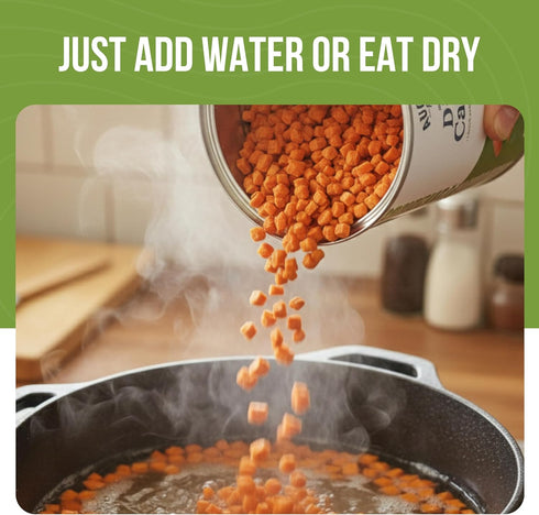 216 25 Augason Farms Dehydrated Diced Carrots Emergency Food Supply, Servings, Year Shelf Life, Great for Cooking