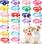 22 Pack Dog Bow Tie Flower Collar, Adjustable Bowtie Dog Collar with Dot Print for Medium Small Dog Cat Puppy (Cute)