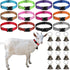 12 Sets Goat Collars with Bells, Adjustable Nylon Dog Bell Collar with Quick Release Buckle for Small Farm Animals,