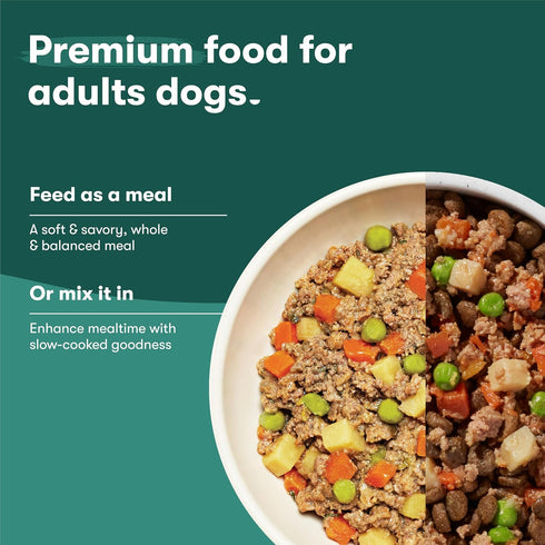 9oz, 12 Pack Jinx Beef & Chicken Wet Dog Food Topper, Mix with Dry Dog Food, Made with Real Beef & Chicken, Bone Broth