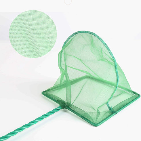 4 Pack Fine Quick Catch Mesh Nylon Fishing Nets with Plastic Handle for Fish Tank - Green (3in, 4in, 5in, 6in)