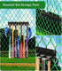 QBA Wall Mount Baseball Bat Holder, Heavy Duty Steel Rack for 14 Bats, Organizer for Dugout Fence