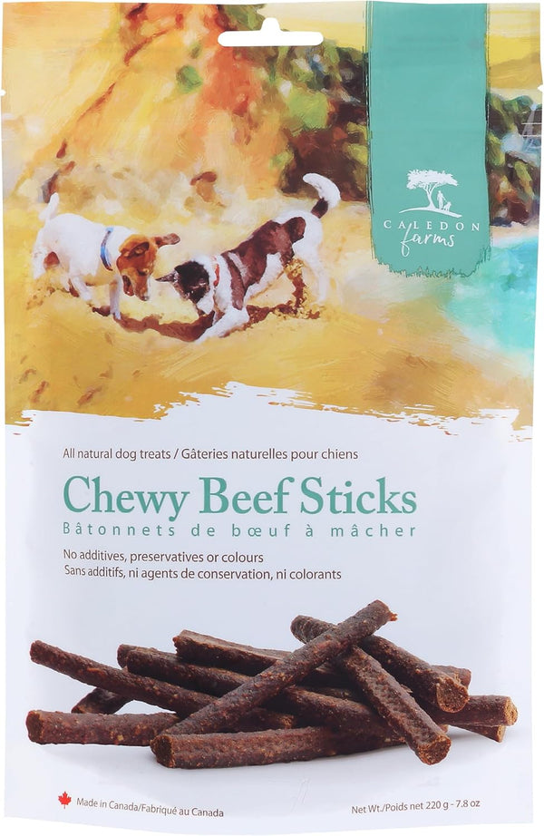 Caledon Farms Beef Flavor Chewy Sticks Dog Treats, Gluten Free, No Additives,