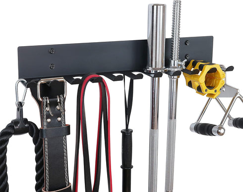Home Gym Storage Rack - Barbell Rack Weight Room Organizer for Gym Accessories like Fitness Bands and Straps