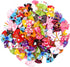 YOY 50 Pcs Adorable Grosgrain Ribbon Pet Dog Hair Bows with Elastic Rubber Bands, Doggy Kitty Topknot Grooming