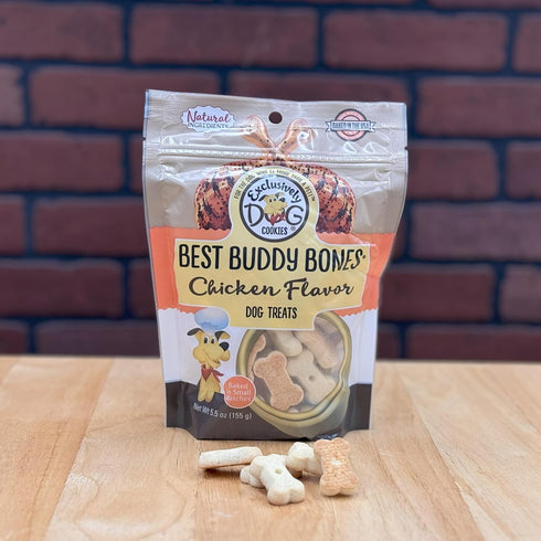 Best Buddy Bones Training Treats for Dogs and Puppies by Exclusively Dog - All Natural, Chicken Flavor, 5.5oz