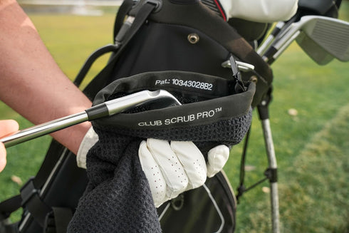 Towel Pro Golf Club and Ball Cleaning Pouch with Attached Towel, Waterproof Exterior, Machine Washable Microfiber