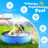 Niubya Foldable Dog Pool - Collapsible Hard Plastic Swimming Pool for Pets, Indoor and Outdoor, 32 x 8 Inches