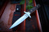 MTech USA Fixed Blade Knife, Satin Finish Stainless Steel Blade, Brown Wood Handle, Includes Nylon Sheath - MT-20-03