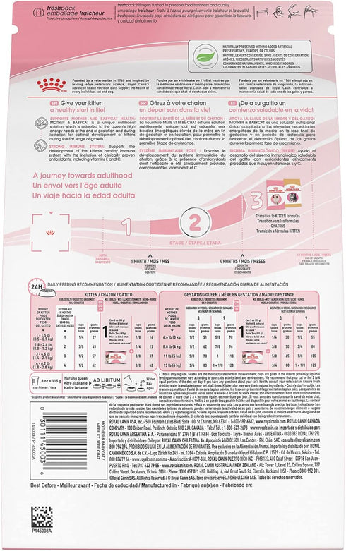 Royal Canin Feline Health Nutrition Mother & Babycat Dry Cat Food for Newborn Kittens and Pregnant or Nursing Cats, 6