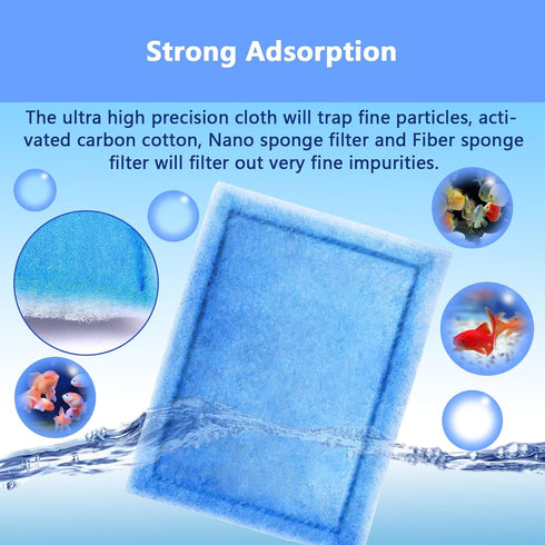 16 Pcs Aquarium Filter Cartridge Compatible with Aqua Tech 20-40/30-60 Gallon Power Filters