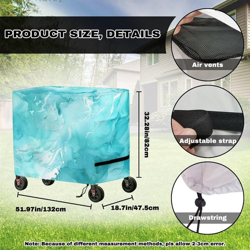 Insulated Cooler Cover with Adjustable Drawstring - Easy Installation Ice Chest Protection