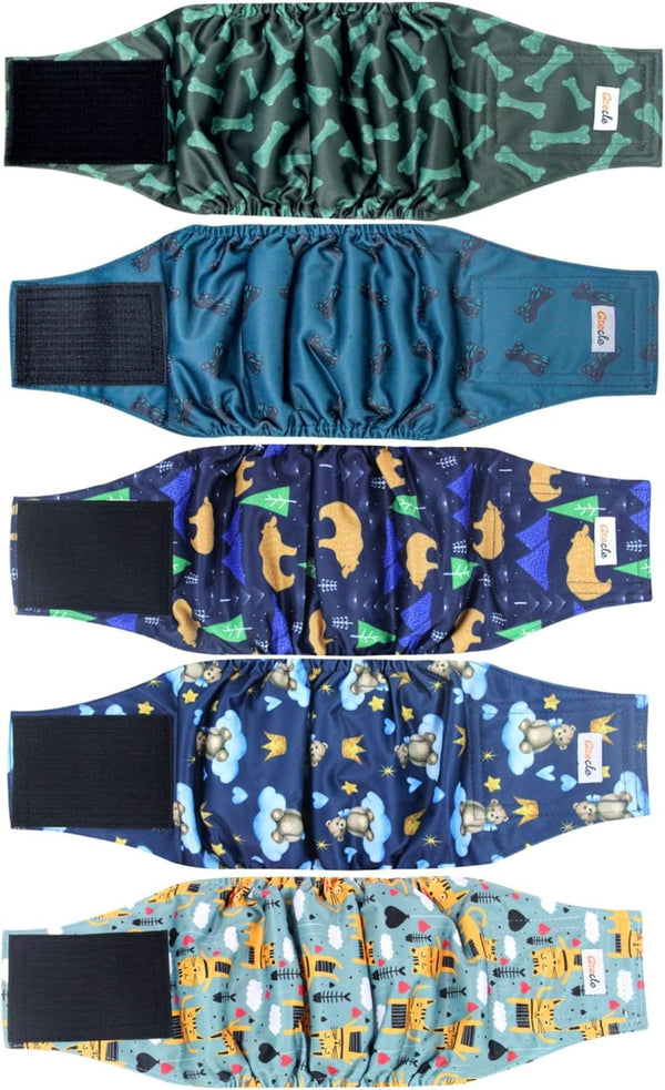 5 Pack Dog Diapers Male, Premium Belly Bands for Male Dogs, High