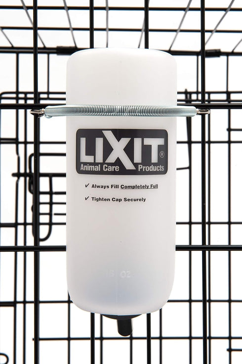 Lixit Wide Mouth Water Bottles for Dogs - 16oz Small Dog, White