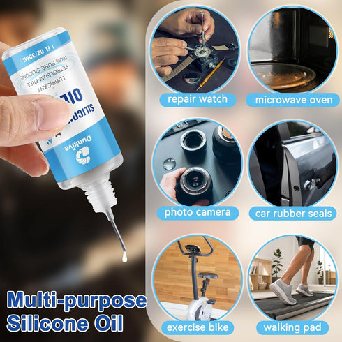 Dunkive 6 oz Airsoft Oil lubricating with Needle Oiler Pure Silicone Lubricant Airsoft Chamber Lube for Airgun