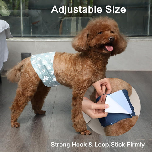 Diapers,5 Pack JoyDaog Reusable Dog Belly Bands for Male Dogs Premium Washable Dog Diapers Male Doggie Nappies Wrap,L