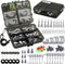 TOPFORT 187/343pcs Fishing Accessories Kit, Includes Jig Hooks, Sinker Weights & Tackle Box