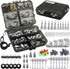 TOPFORT 187/343pcs Fishing Accessories Kit, Includes Jig Hooks, Sinker Weights & Tackle Box