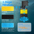 Replacement Aquarium Filter Sponge, Fish Tank Filter Parts, Includes 2 Coarse, 2 Fine & 4 Carbonized Sponges
