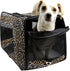 dbest products Pet Smart Cart Carrier, Medium, Soft Sided, Leopard, Collapsible Travel Bag, Dog Cat Airline Approved