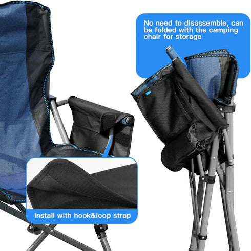 Xxerciz Beach Chair Cup Holder, Camping Chair Armrest Drink Organizer with Easily Attached Hook and Loop Strap
