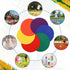 24 9 Inches Shappy Pcs Poly Spot Markers with Carry Bag Numbered Floor Dots Anti-Slip Spot Markers Waterproof Flat