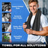 Microfiber Gym Towels for Showering Working Out Quick Dry Negative ions Large Middle Small Sizes Lightweight Gym Towel