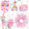 Weewooday 4 Pieces Dog Birthday Outfits, Dog Girl Bandana with Hat and Dress Set for Puppy 1st Birthday Party Supplies