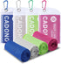 CADONO 4 Pack Cooling Towel (40"x12"), Soft Breathable Chilly Towel, Ice Towel, Microfiber