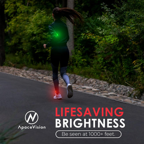 LED Safety Light (2 Pack) + Free Bonuses | Clip On Strobe/Running Lights for Runners, Dogs, Bike, Walking