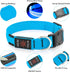 LED Dog Collar, USB Rechargeable Lighted Adjustable Nylon Safety Collar for Dogs Glow in The Dark (Blue, Medium)