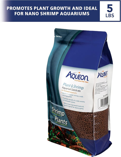Aqueon Plant and Shrimp Aquarium Substrate 5 Pounds,Brown