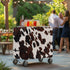 Xumfabuy 80-100 Cow Print Patio Cooler Cover, Outdoor Bar Cart Cover for Quart Rolling Ice Chest Cooler, Cart Covers