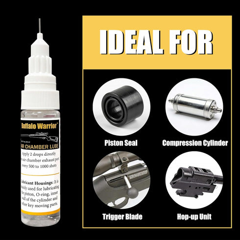 Buffalo Warrior (1 20ml) Air Gun Oil, Suitable for lubricating The Seals, O-Rings, Pistons and Metal Parts of The air