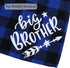 STMK Big Brother Big Sister Dog Bandana, Pregnancy Announcement Plaid Gender Reveal Photo Prop for Dogs