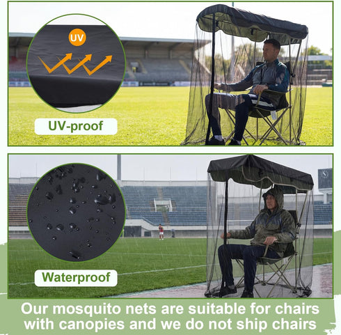63" 32 35 Inch Yahenda H Mosquito Net Cover for Canopy Chair, Bug Barrier Mesh Tent Netting with x Waterproof Roof